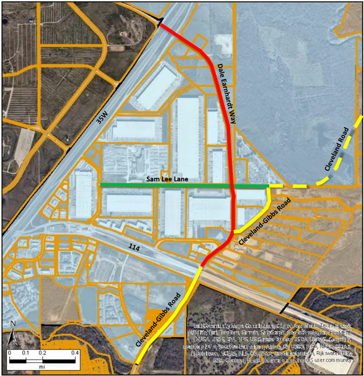 Map showing streets considered for renaming
