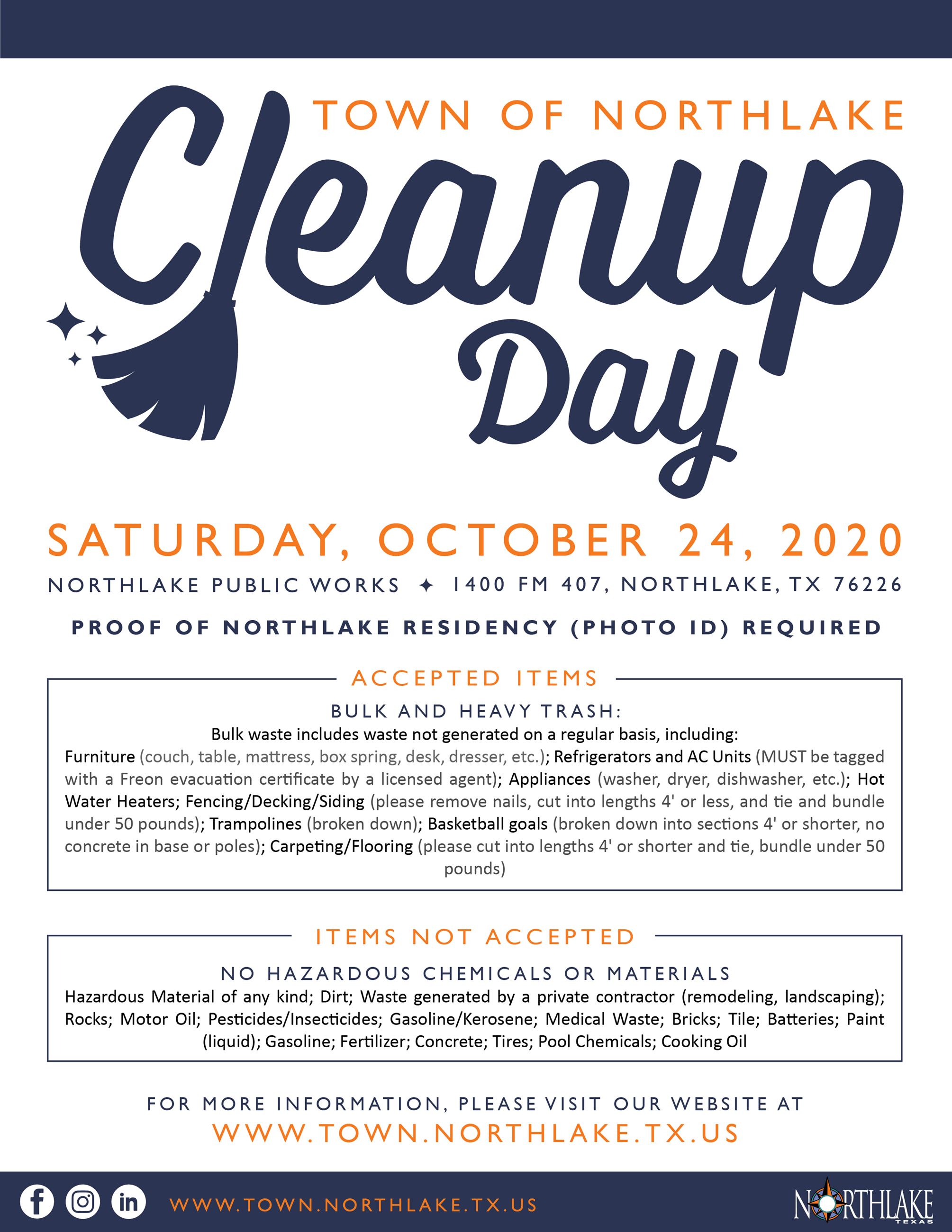 Fall 2020 Town Cleanup Day Flyer-01